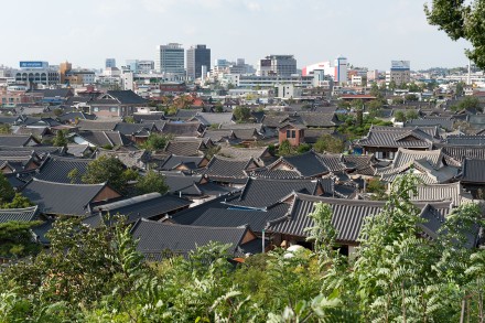 Vue sur les toits de Jeonju